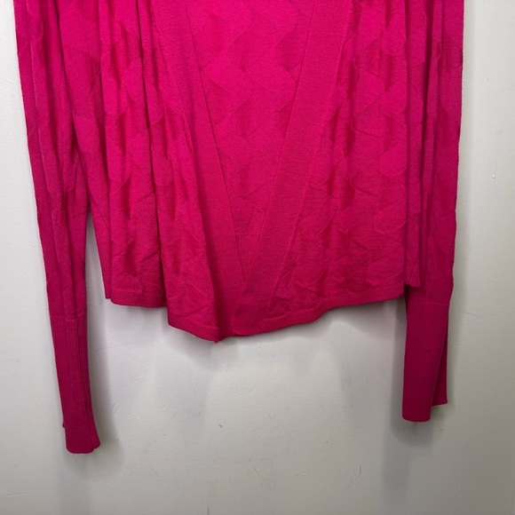 Title Nine Pink Open Front Lightweight Wool Cardigan Sweater Size XL - Picture 4 of 8
